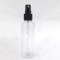 Multipurpose empty plastic bottle 100ml capacity cylinder shape with mist sprayer and ribbed collar