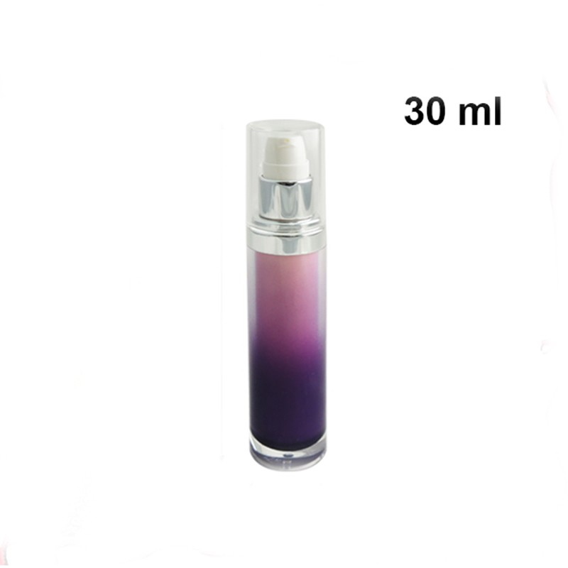 Luxury packaging purple empty acrylic skin care pump bottle set