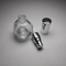 Shinny semi transparent yellow color 10ml globe shape glass bottle aluminum mist sprayer for perfume fragrance packaging