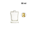 Transparent perfume glass spray bottle empty 75ml glass bottle with heavy bottom crimp neck