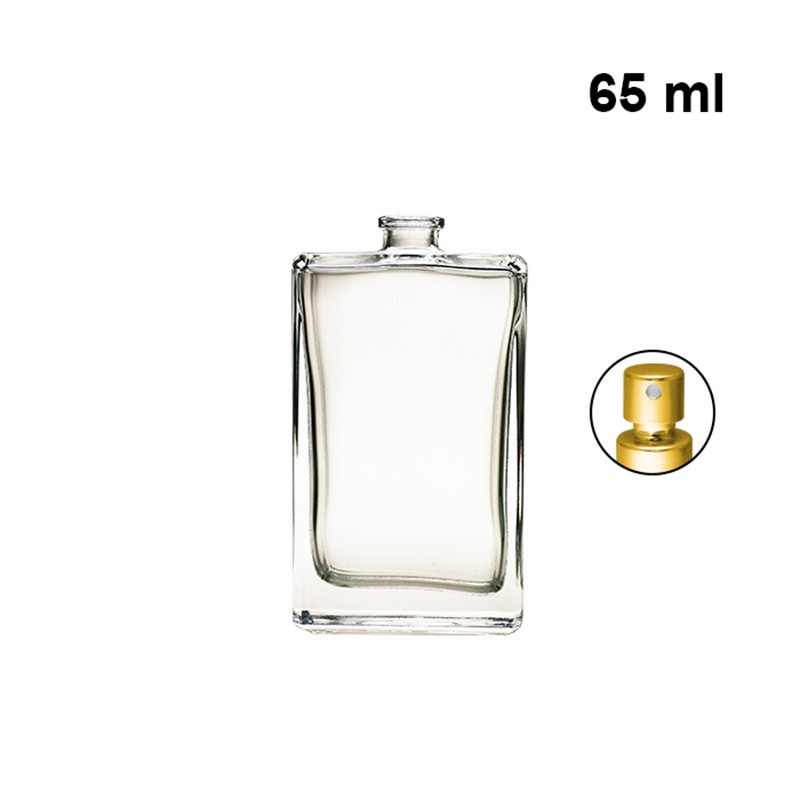 Best sale empty 65ml glass bottle with heavy bottom crimp neck cosmetics perfume