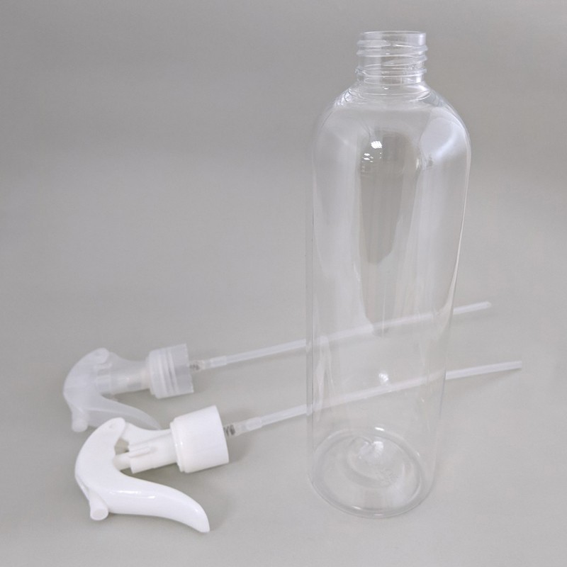 Must have item virus prevention empty 200ml transparent plastic bottle with trigger sprayer 24/410 for alcohol and disinfectant packaging