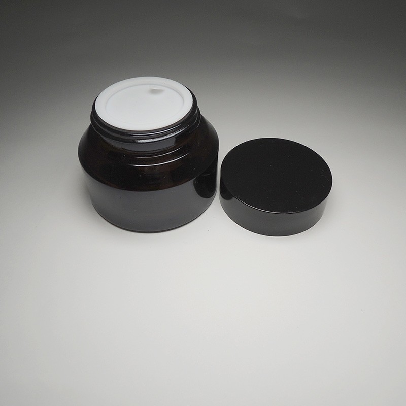 Clear empty brown spray color moisturizer cream for face and body butter cream jar packaging