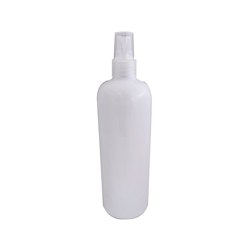 Multifunctional empty 300ml/500ml white color plastic bottle in cylinder shape with plastic PP mist sprayer