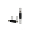 Duo Cosmetic lip tube case packaging twist up cap on easy handy tube refill BPA free transparent and with black aluminum twist up