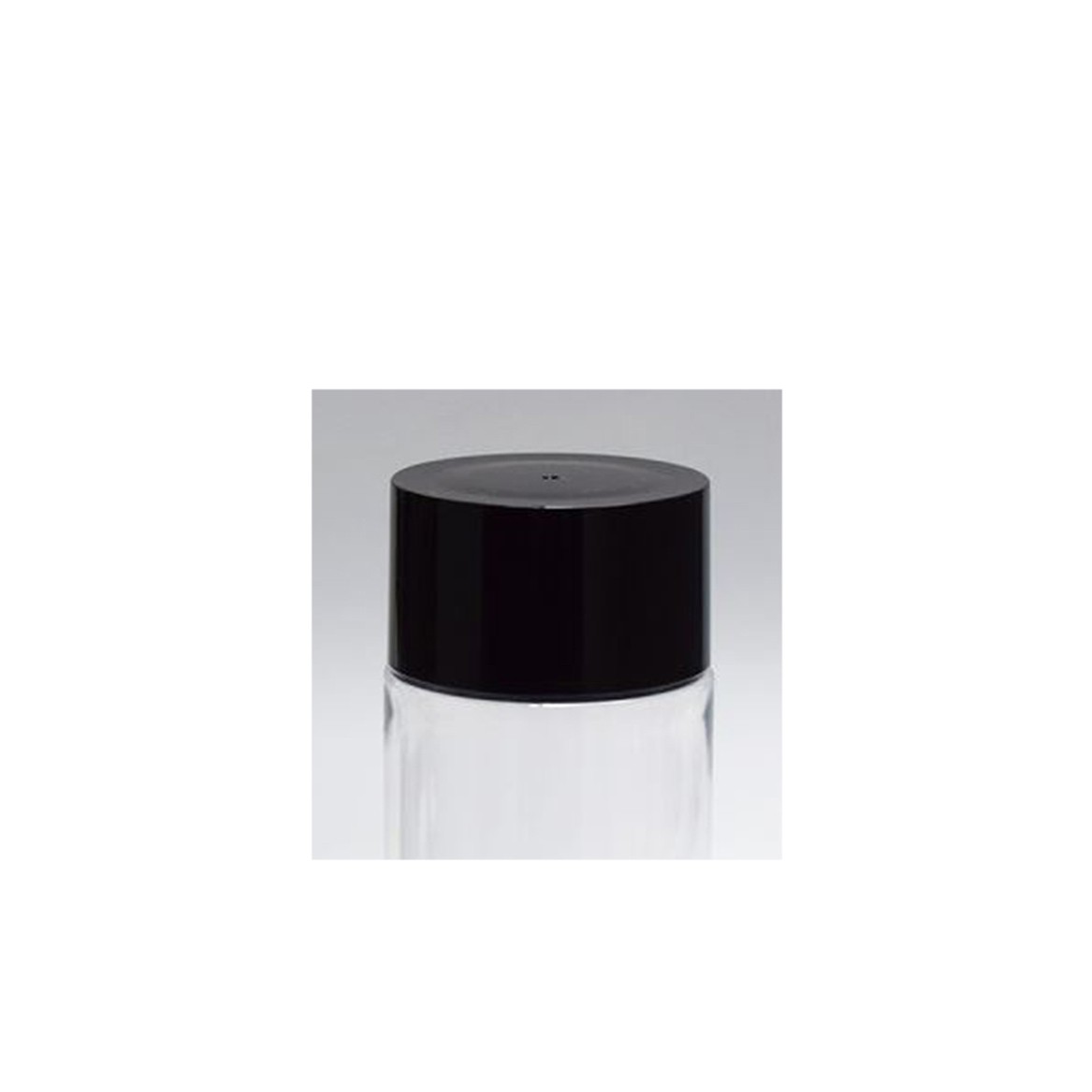 Matte black flat plastic caps custom bottle cap packaging skincare container