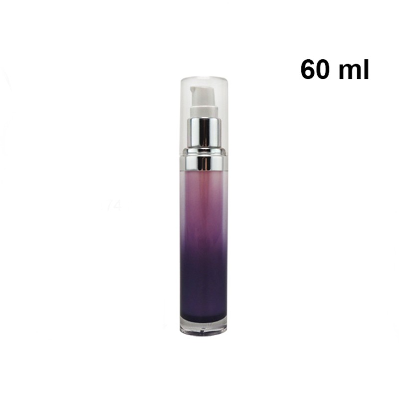 Luxury packaging purple empty acrylic skin care pump bottle set