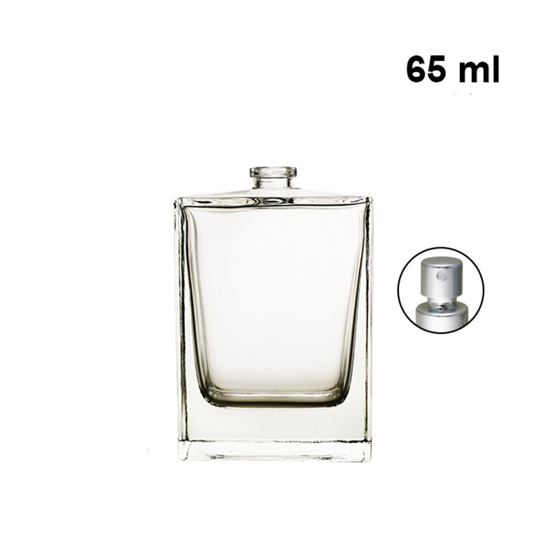 High quality 65ml perfume glass bottle with heavy bottom crimp neck