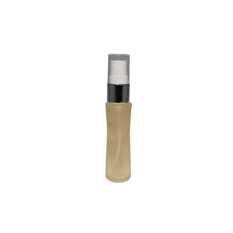 Product customization 25ml unique shape glass bottle with plastic mist sprayer for facial toner and makeup setting spray packaging
