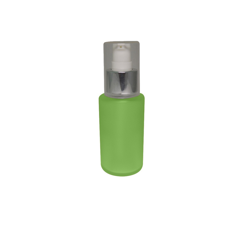 Acne treatment lotion empty glass bottle packaging 60ml cylinder shape plastic cream pump transparent cap