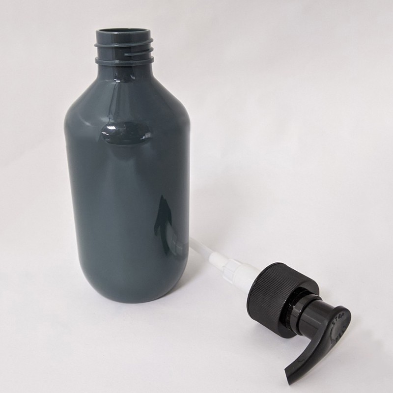 Recyclable empty plastic bottle custom injection color for body soap and shampoo packaging with lotion pump