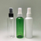 Multipurpose empty plastic bottle 100ml capacity cylinder shape with mist sprayer and ribbed collar