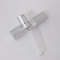 Matte silver color retractable 8ml perfume atomizer with shiny middle ring custom logo printing travel size perfume bottle