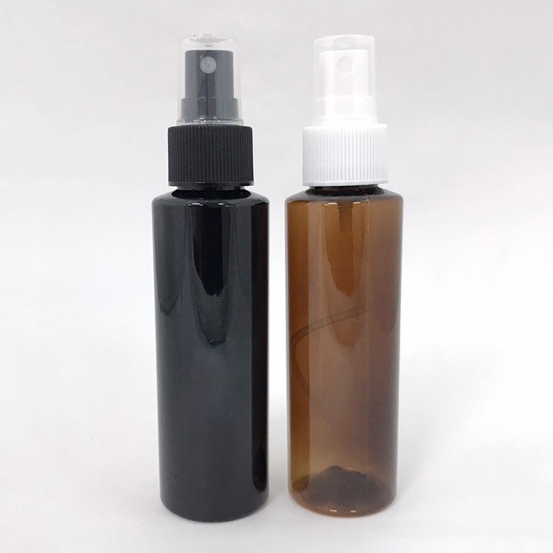 Travel packaging 100ml empty plastic bottle injection black color for facial toner and facial mist packaging