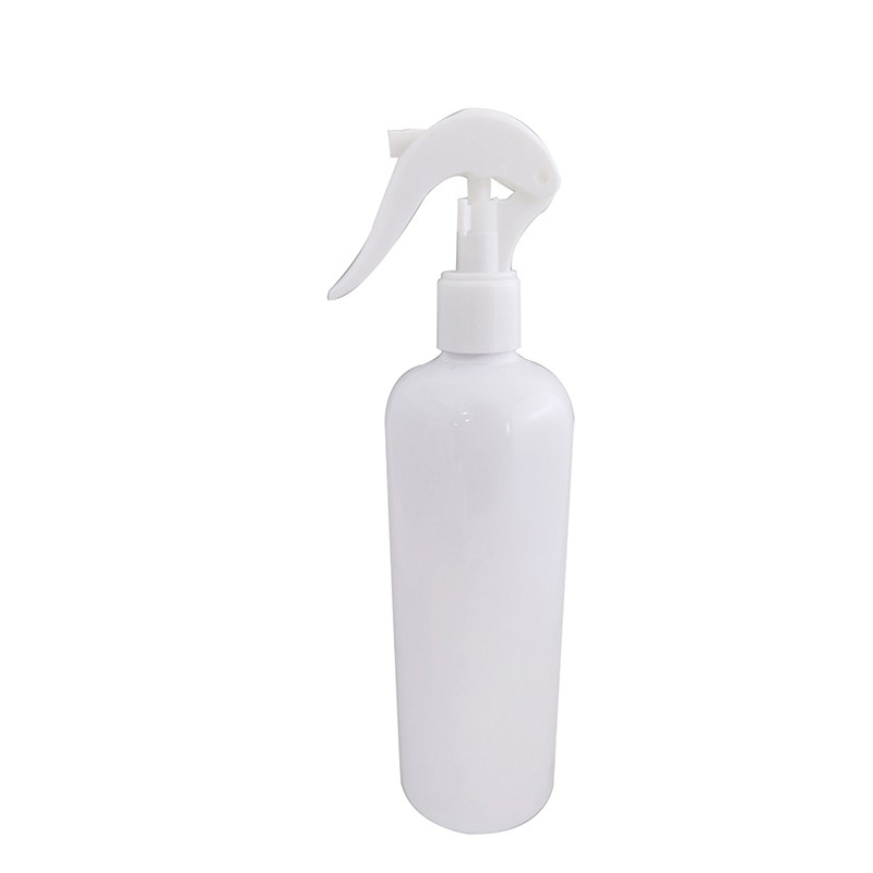 Home care packaging empty 200ml plastic bottle white color PET bottle with trigger sprayer for alcohol hand sanitizer bottle