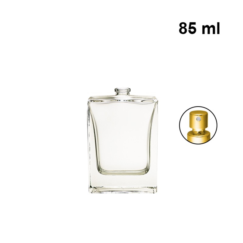 Elegant design 65ml empty glass bottle with heavy bottom bottle perfume glass