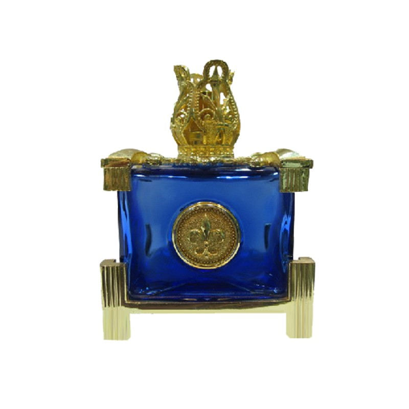 Wholesale vintage thrift shop goods oud dusty blue color home fragrance oil burner glass oil burner
