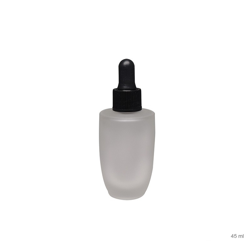 Essential oil packaging 50ml matte glass semi transparent color dropper bottles