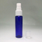Mild facial toner packaging empty 100ml injection blue color glass bottle PET plastic bottle cylinder shape with plastic mist sprayer
