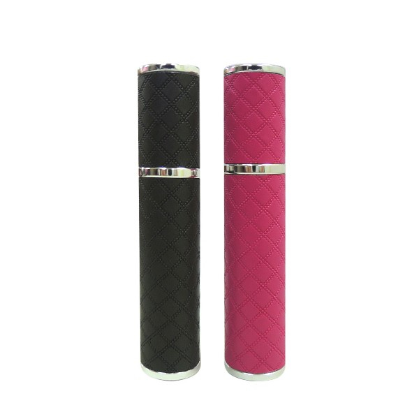 Hand made artificial leather for 8ml cylinder refillable pocket fragrance original brand designer perfumes