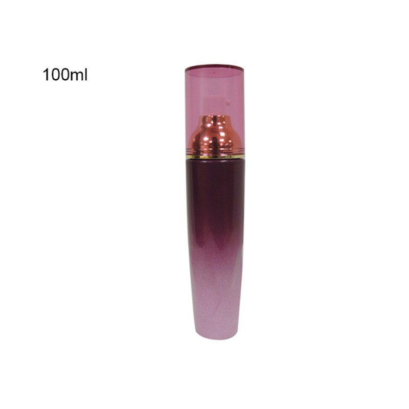Luxury packaging plastic cosmetic Gradient purple acrylic skin care pump bottle
