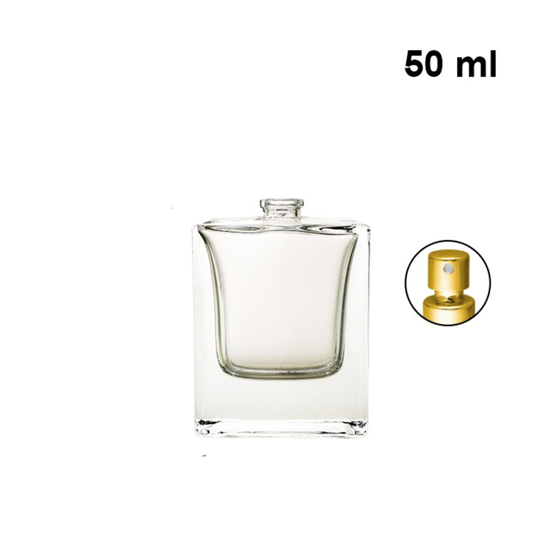 Luxury High quality 50ml perfume glass bottle with perfume cap and collar
