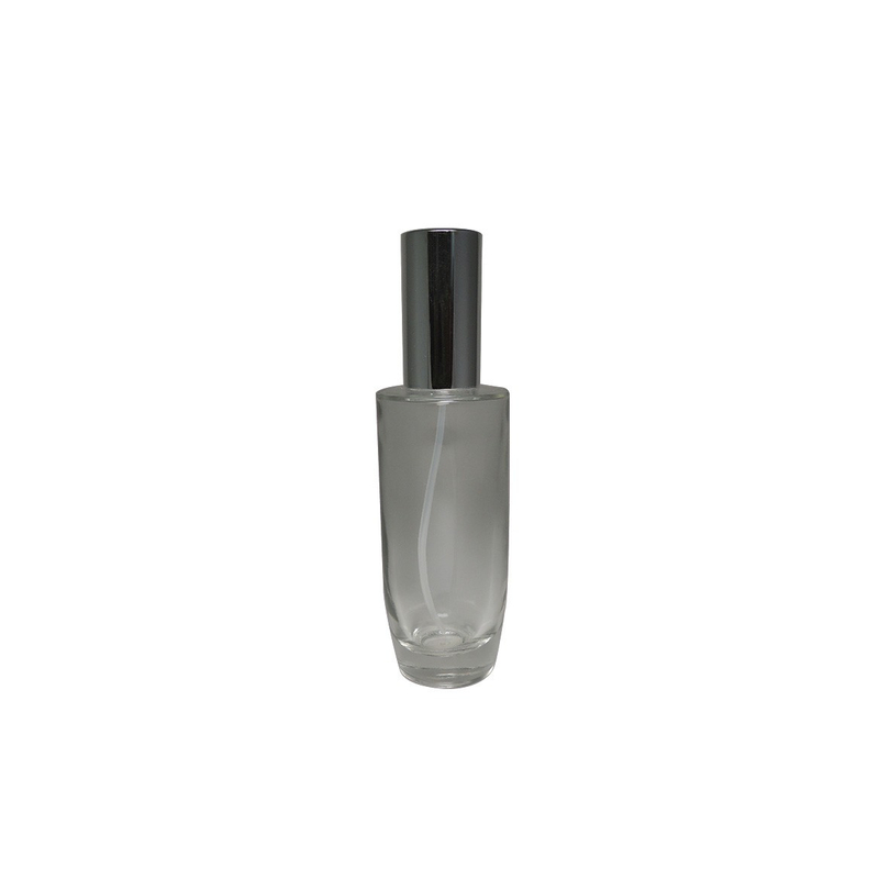 High quality empty 60ml clear glass bottle woman fragrance 18/415 neck size aluminum mist sprayer and cap