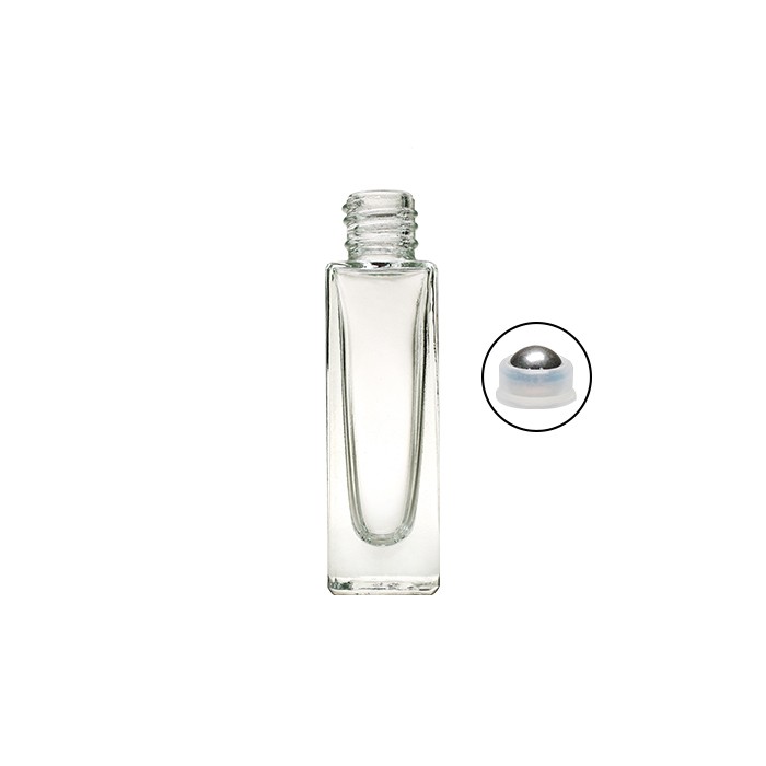 empty 10ml glass bottle cylinder shape with bamboo cover packaging for roll on bottle