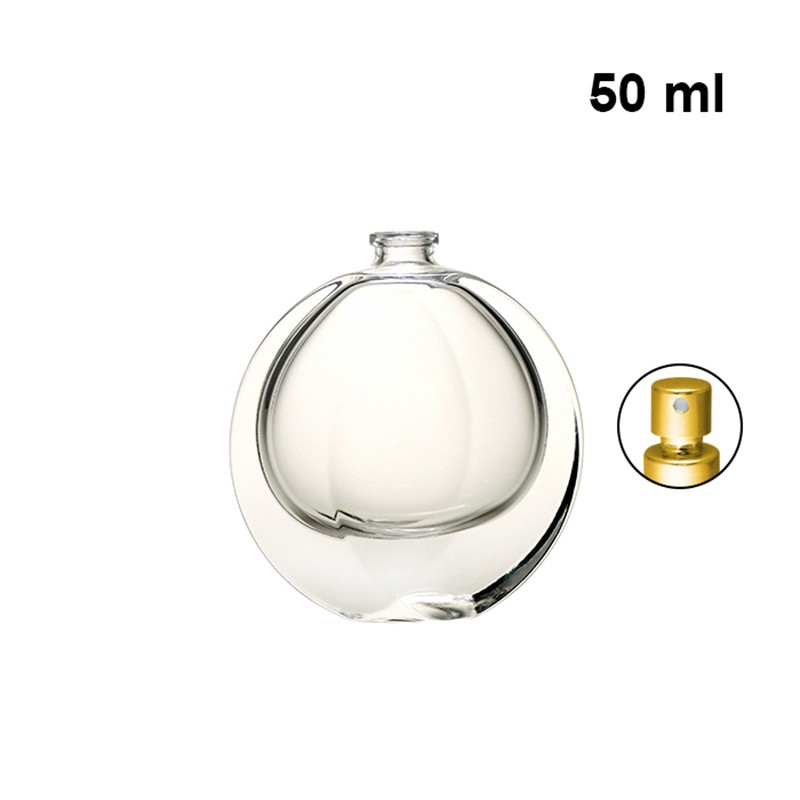 Luxury gift set FEA15 gold aluminum pump 50ml oval shape perfume bottle