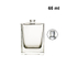 80ml flat rectangle glass bottle perfume long and thin crimp neck spray bottle