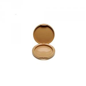 Eco friendly wooden round compact powder case packaging used reusable