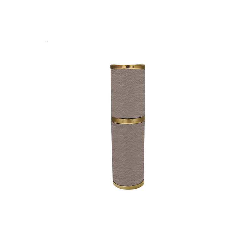 Personalized easy to carry 8ml empty glass bottle with gold aluminum screw neck case with colorful PU leather