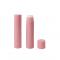Cosmetic lip tube case packaging twist up cap on easy handy tube refill BPA free transparent and pink color