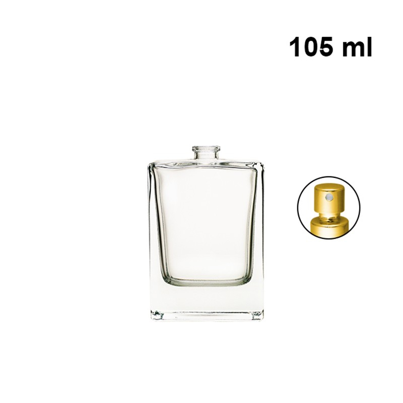 Best selling item 105 ml empty heavy bottom glass bottle with crimp neck perfume fragrance