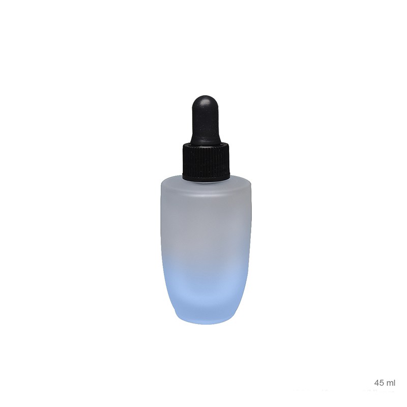 Essential oil packaging 50ml matte glass semi transparent color dropper bottles