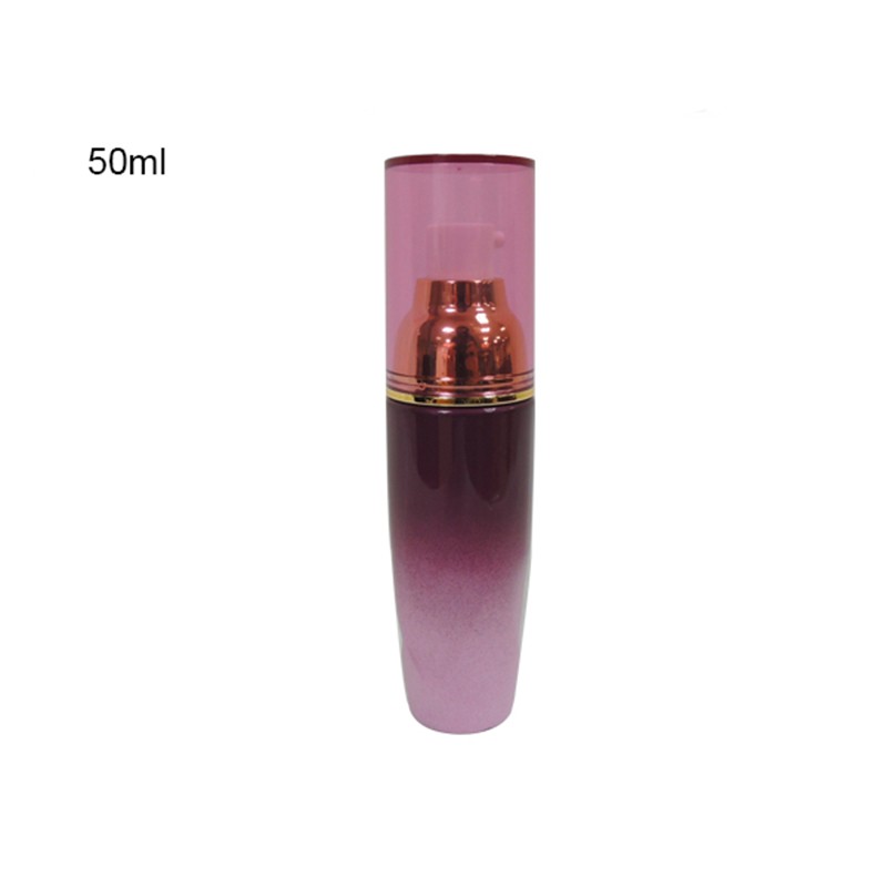 Luxury packaging plastic cosmetic Gradient purple acrylic skin care pump bottle