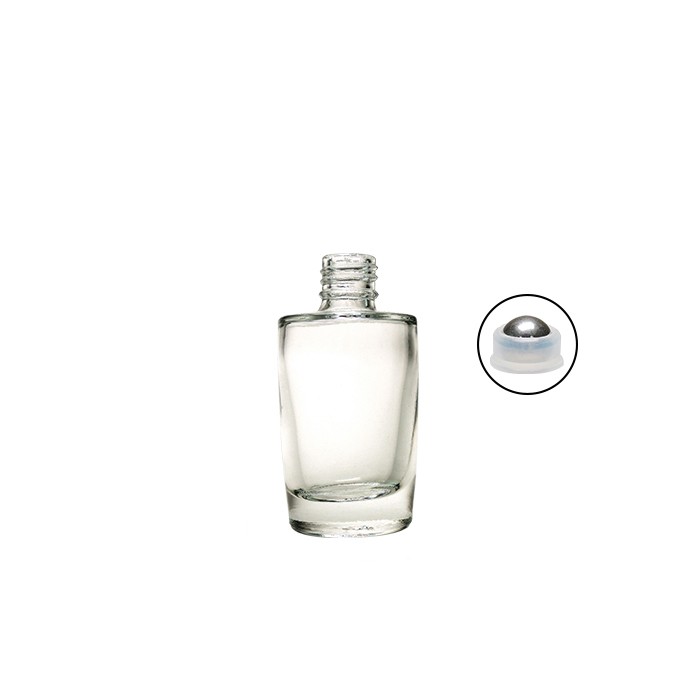 empty 10ml glass bottle cylinder shape with bamboo cover packaging for roll on bottle