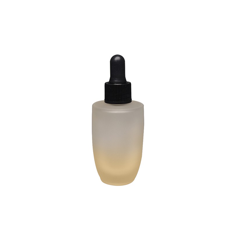 Essential oil packaging 50ml matte glass semi transparent color dropper bottles