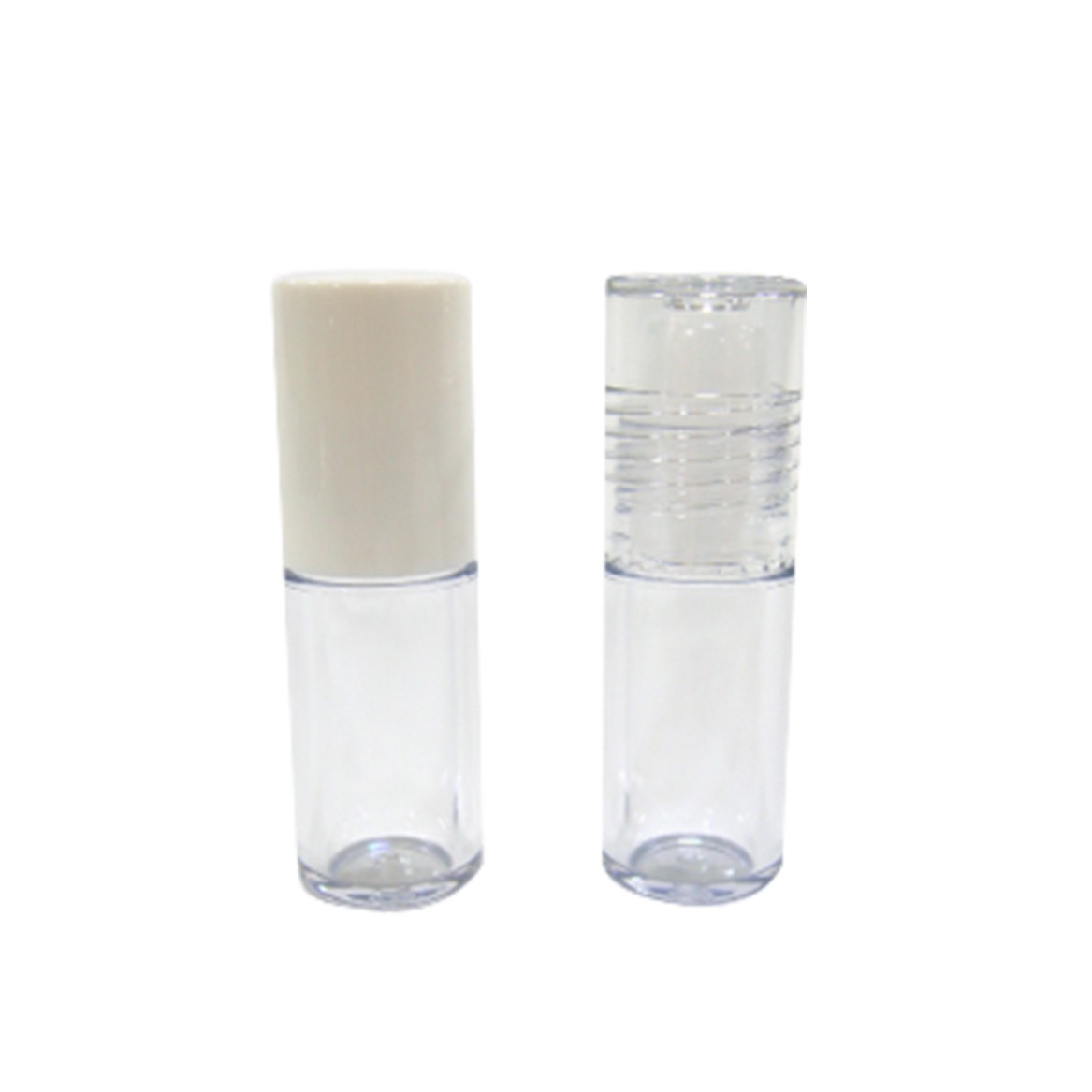 Fascinating pink color empty roll on bottle with stainless roller and plastic housing for oil fragrance