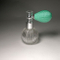 Cylinder shape empty 15ml clear glass bottle with powder bulb atomizer for body powder and glitter