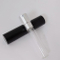 Elegance shiny black empty 8ml twist up perfume bottle aluminum outer case inner glass vial fragrance packaging