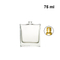 Transparent perfume glass spray bottle empty 75ml glass bottle with heavy bottom crimp neck